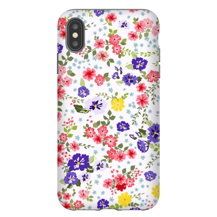 iPhone Xs Max StrongFit Simple Cute Pattern in Small-Scale Flowers by ArtsCase