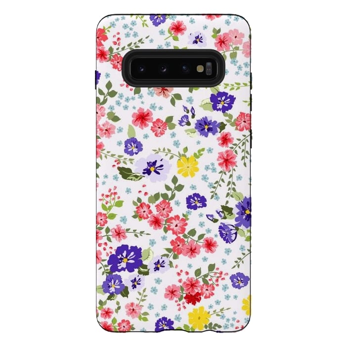 Galaxy S10 plus StrongFit Simple Cute Pattern in Small-Scale Flowers by ArtsCase