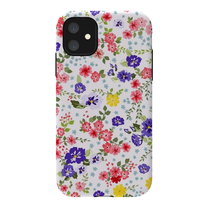 iPhone 11 StrongFit Simple Cute Pattern in Small-Scale Flowers by ArtsCase