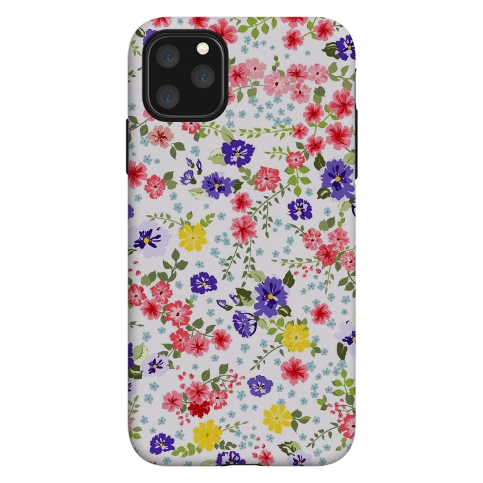 iPhone 11 Pro Max StrongFit Simple Cute Pattern in Small-Scale Flowers by ArtsCase