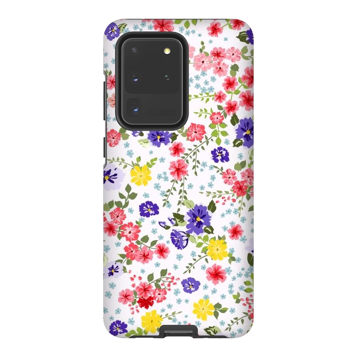 Galaxy S20 Ultra StrongFit Simple Cute Pattern in Small-Scale Flowers by ArtsCase