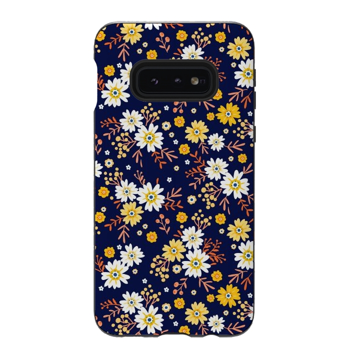 Galaxy S10e StrongFit Small Multicoloured Flowers by ArtsCase