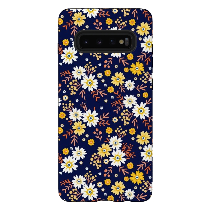 Galaxy S10 plus StrongFit Small Multicoloured Flowers by ArtsCase