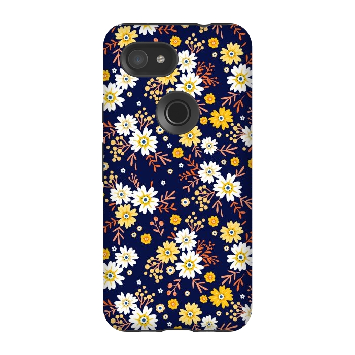 Pixel 3A StrongFit Small Multicoloured Flowers by ArtsCase