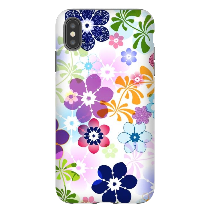 iPhone Xs Max StrongFit Spring Colorful Seamless Floral Pattern with Transparent Flowers I by ArtsCase