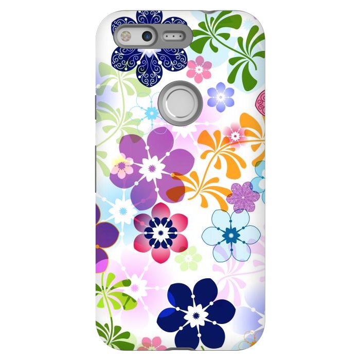 Pixel StrongFit Spring Colorful Seamless Floral Pattern with Transparent Flowers I by ArtsCase