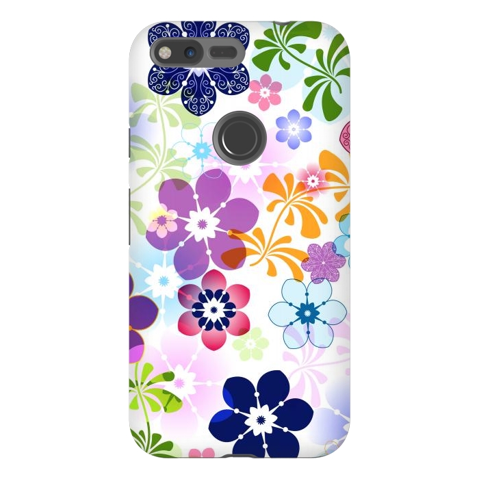 Pixel XL StrongFit Spring Colorful Seamless Floral Pattern with Transparent Flowers I by ArtsCase