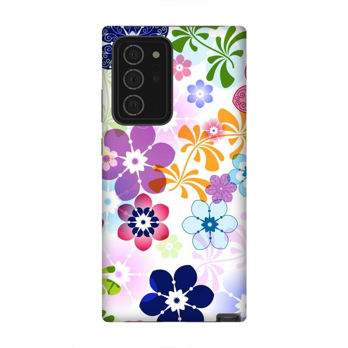 Galaxy Note 20 Ultra StrongFit Spring Colorful Seamless Floral Pattern with Transparent Flowers I by ArtsCase