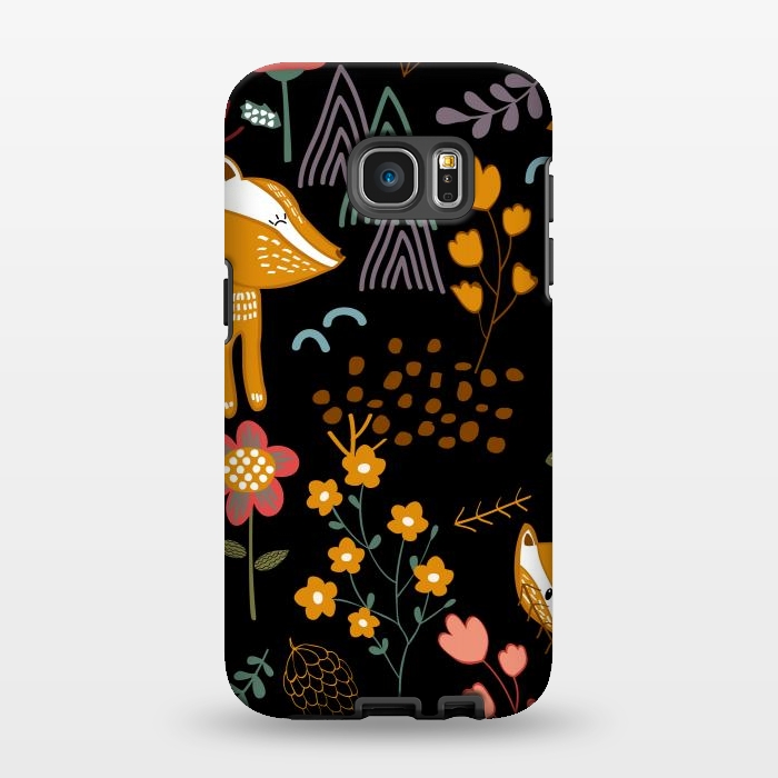 Galaxy S7 EDGE StrongFit Summer Forest Seamless Pattern Background by ArtsCase