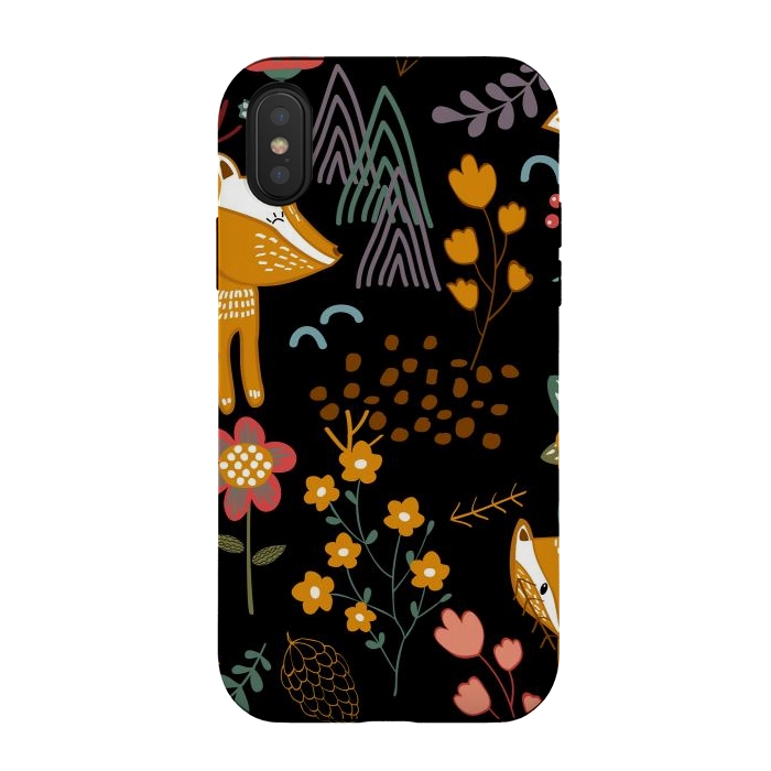 iPhone Xs / X StrongFit Summer Forest Seamless Pattern Background by ArtsCase