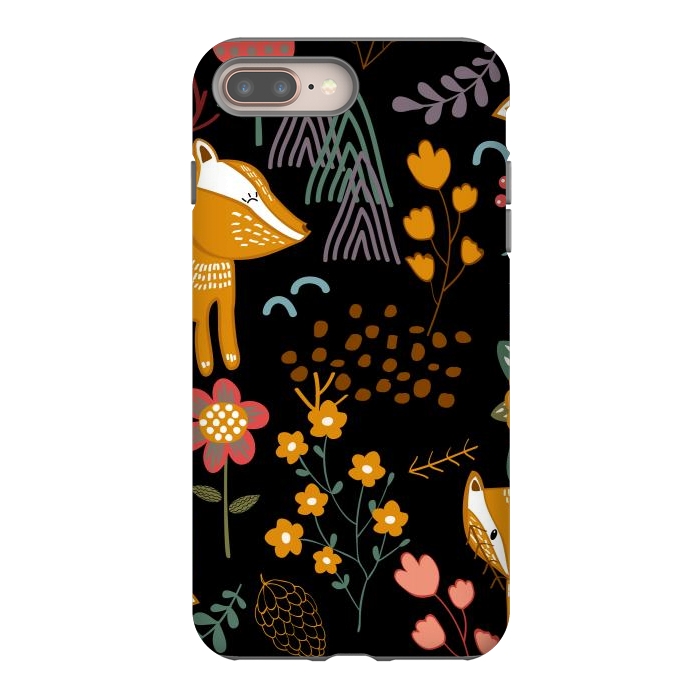 iPhone 8 plus StrongFit Summer Forest Seamless Pattern Background by ArtsCase