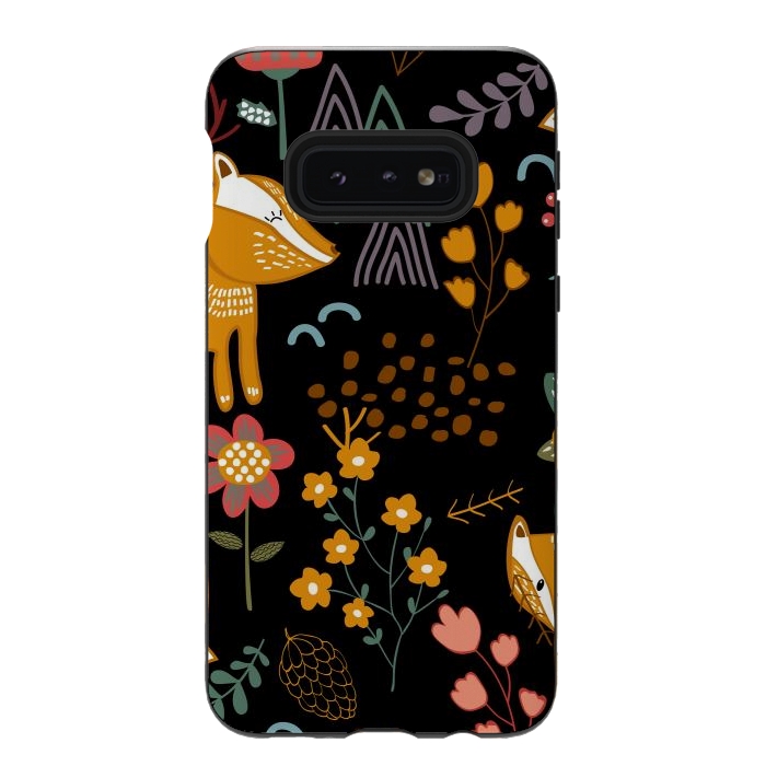 Galaxy S10e StrongFit Summer Forest Seamless Pattern Background by ArtsCase