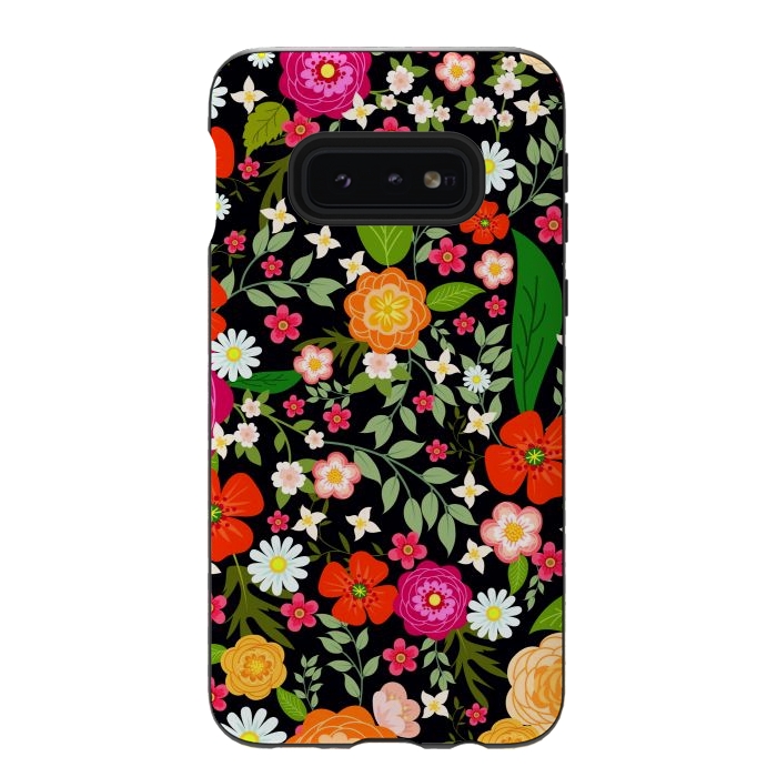 Galaxy S10e StrongFit Summer Meadow Seamless Pattern by ArtsCase