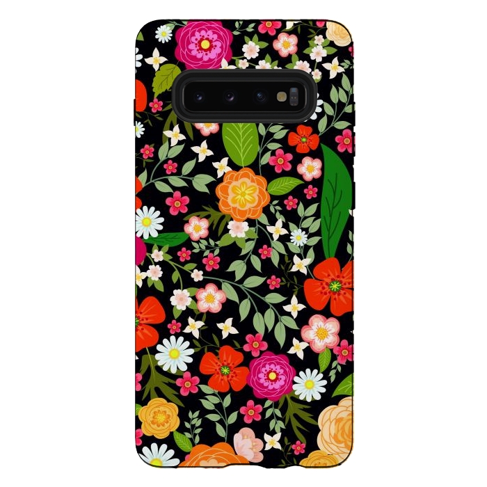 Galaxy S10 plus StrongFit Summer Meadow Seamless Pattern by ArtsCase