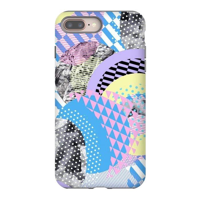 iPhone 7 plus StrongFit Multicoloured playful pop-art collage by Oana 