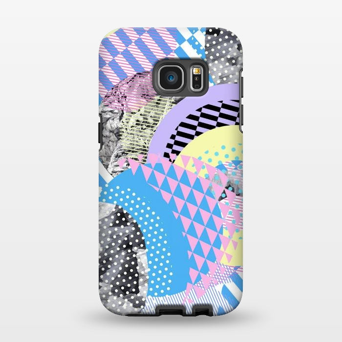 Galaxy S7 EDGE StrongFit Multicoloured playful pop-art collage by Oana 
