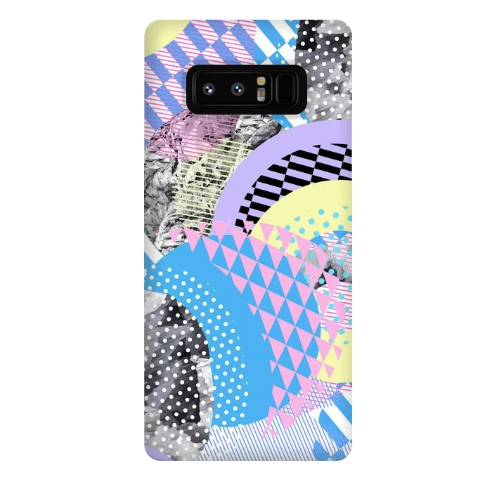Galaxy Note 8 StrongFit Multicoloured playful pop-art collage by Oana 