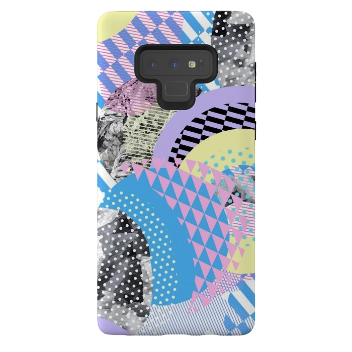 Galaxy Note 9 StrongFit Multicoloured playful pop-art collage by Oana 