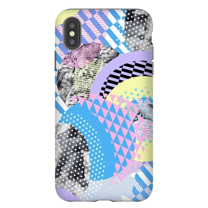 iPhone Xs Max StrongFit Multicoloured playful pop-art collage by Oana 