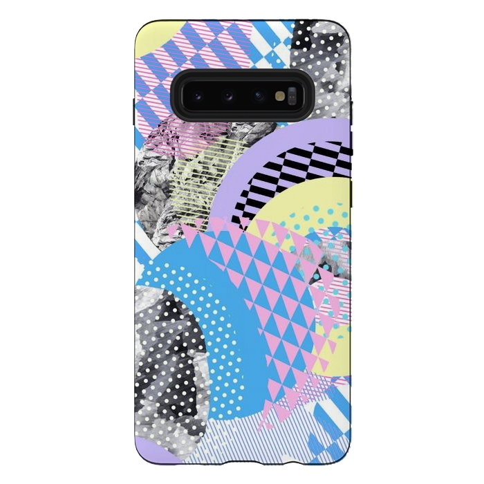 Galaxy S10 plus StrongFit Multicoloured playful pop-art collage by Oana 