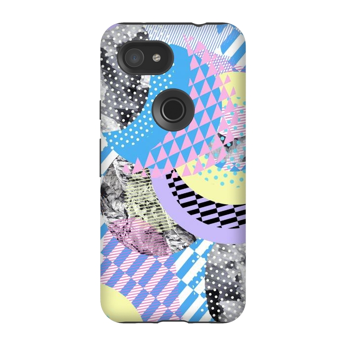 Pixel 3A StrongFit Multicoloured playful pop-art collage by Oana 