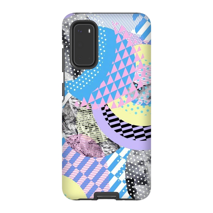 Galaxy S20 StrongFit Multicoloured playful pop-art collage by Oana 