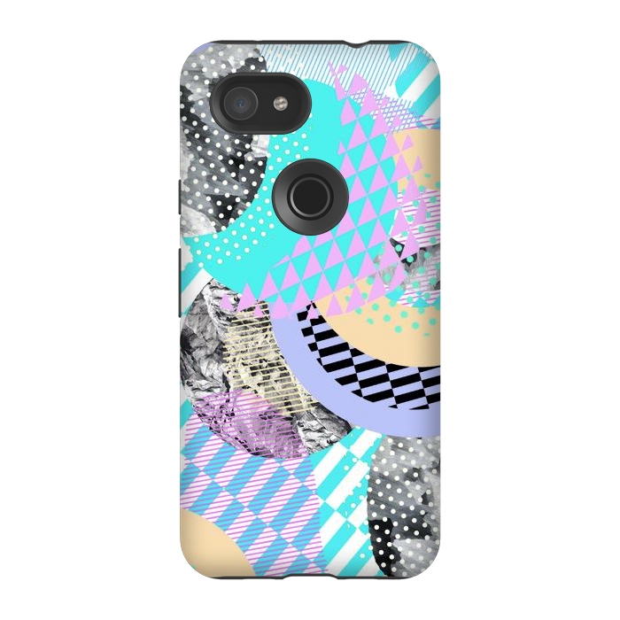 Pixel 3A StrongFit Colorful graphic pop-art collage by Oana 