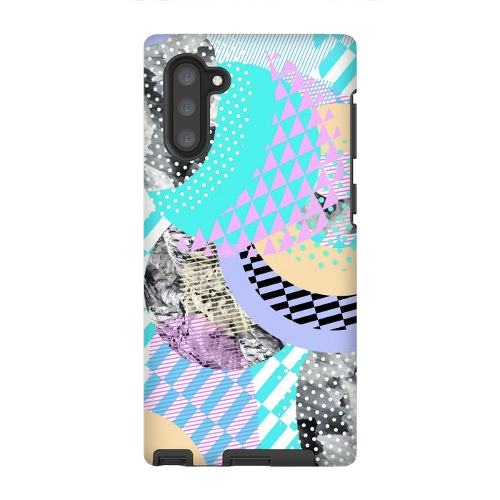 Galaxy Note 10 StrongFit Colorful graphic pop-art collage by Oana 