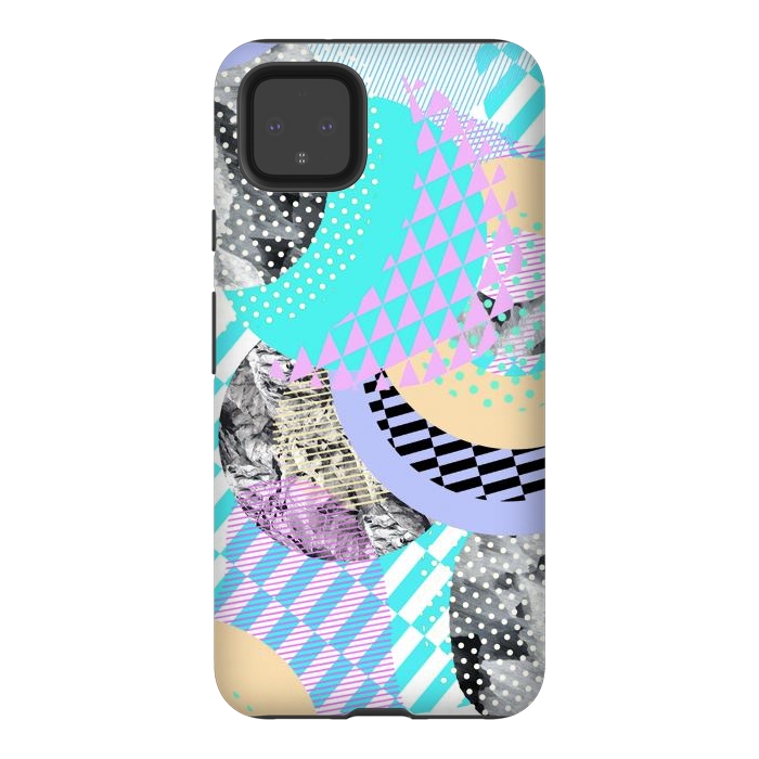 Pixel 4XL StrongFit Colorful graphic pop-art collage by Oana 