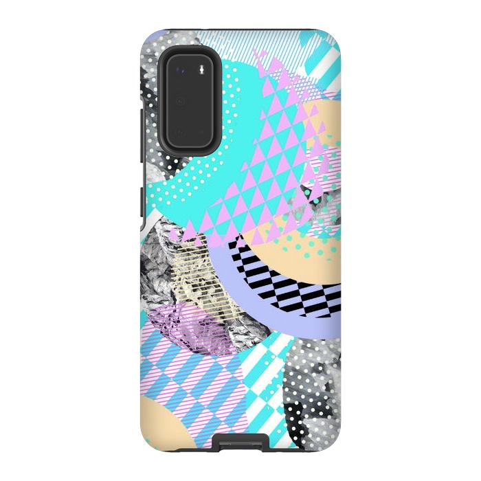 Galaxy S20 StrongFit Colorful graphic pop-art collage by Oana 