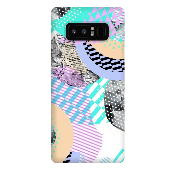 Galaxy Note 8 StrongFit Colorful graphic pop-art collage by Oana 