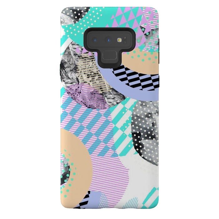 Galaxy Note 9 StrongFit Colorful graphic pop-art collage by Oana 