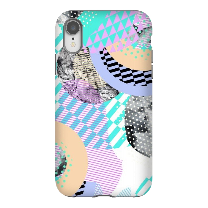 iPhone Xr StrongFit Colorful graphic pop-art collage by Oana 