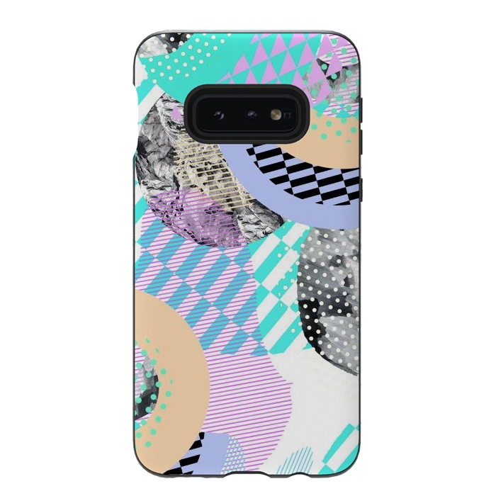 Galaxy S10e StrongFit Colorful graphic pop-art collage by Oana 
