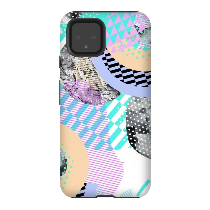 Pixel 4 StrongFit Colorful graphic pop-art collage by Oana 