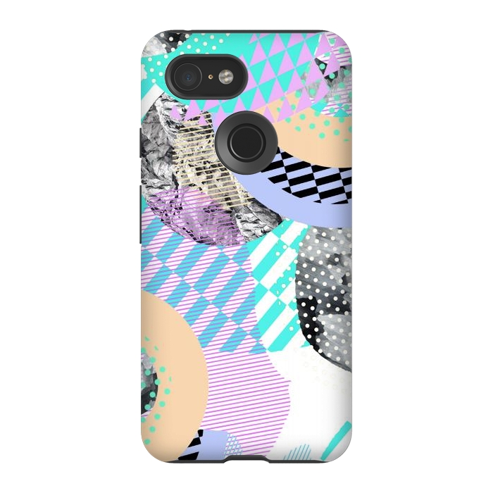 Pixel 3 StrongFit Colorful graphic pop-art collage by Oana 