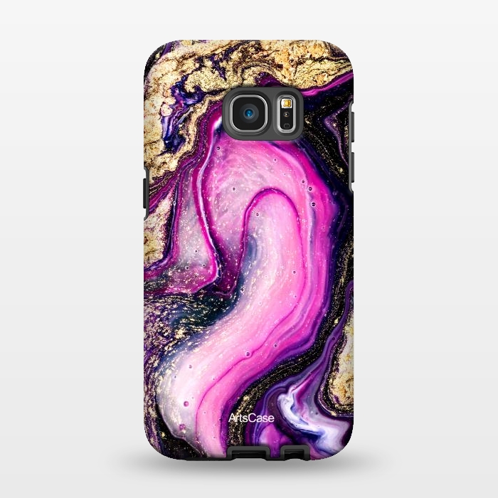 Galaxy S7 EDGE StrongFit Violet Marble Design Pattern by ArtsCase
