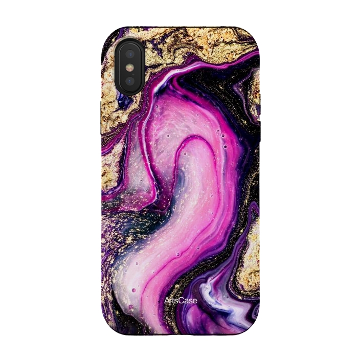 iPhone Xs / X StrongFit Violet Marble Design Pattern by ArtsCase