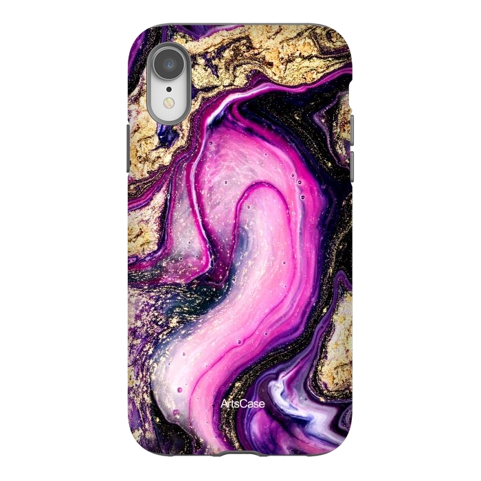 iPhone Xr StrongFit Violet Marble Design Pattern by ArtsCase