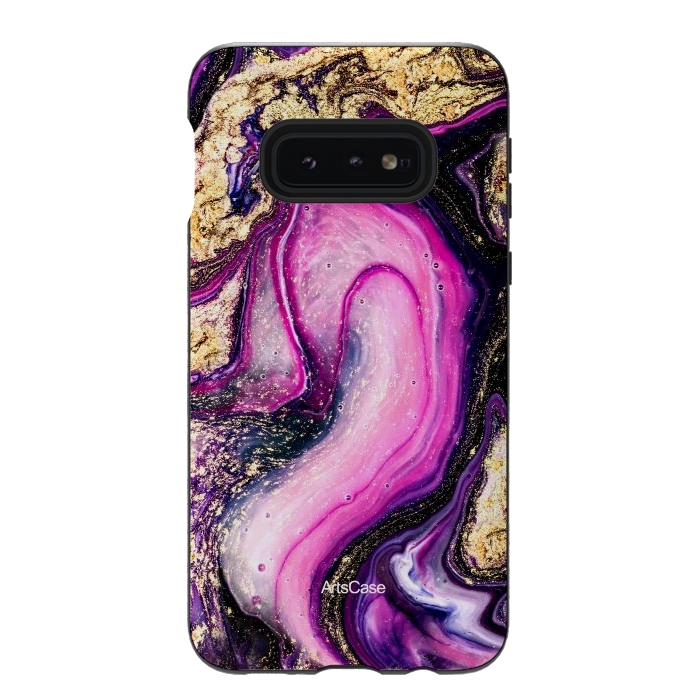 Galaxy S10e StrongFit Violet Marble Design Pattern by ArtsCase