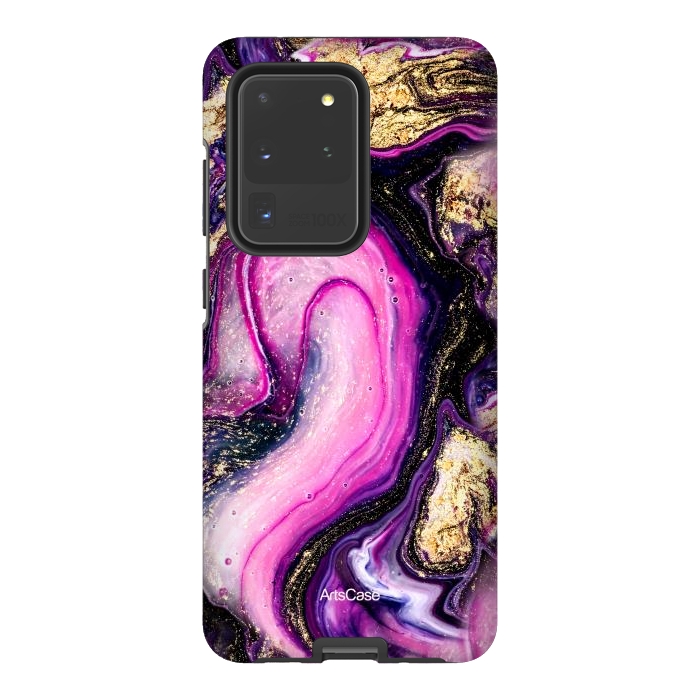 Galaxy S20 Ultra StrongFit Violet Marble Design Pattern by ArtsCase