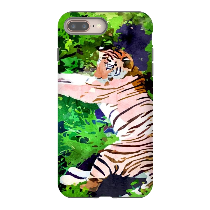 iPhone 7 plus StrongFit Blush Tiger by Uma Prabhakar Gokhale