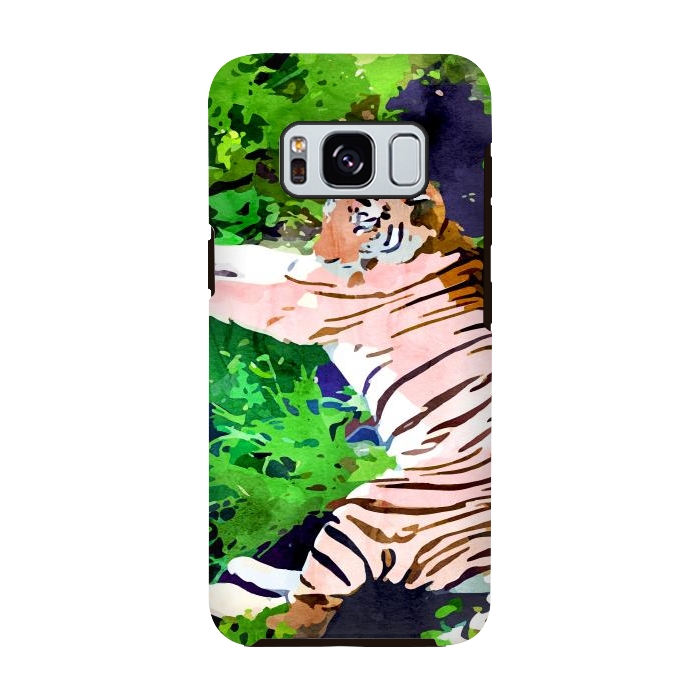 Galaxy S8 StrongFit Blush Tiger by Uma Prabhakar Gokhale