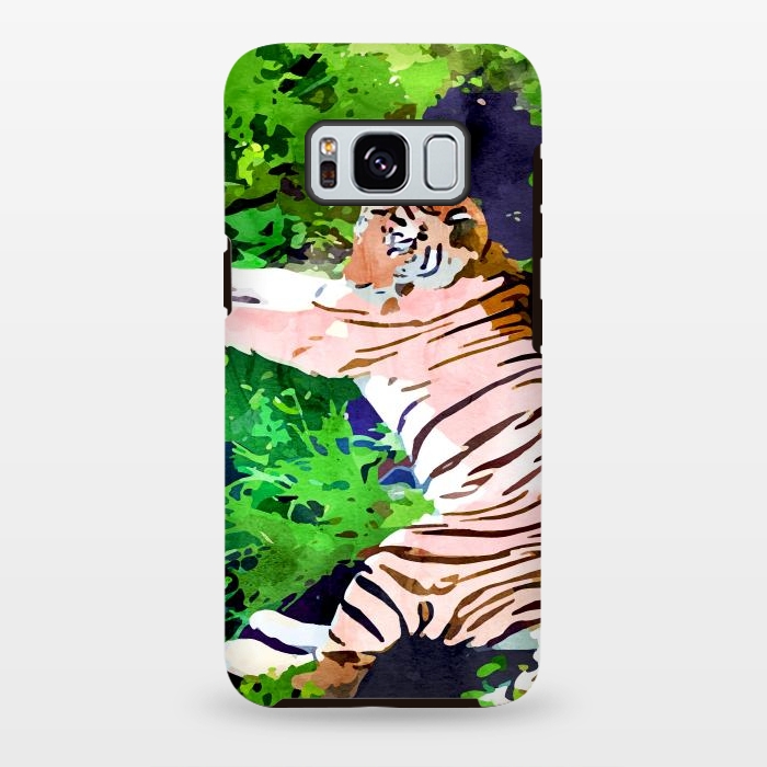 Galaxy S8 plus StrongFit Blush Tiger by Uma Prabhakar Gokhale