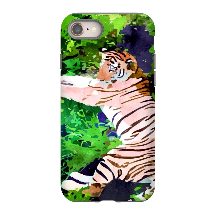 iPhone 8 StrongFit Blush Tiger by Uma Prabhakar Gokhale