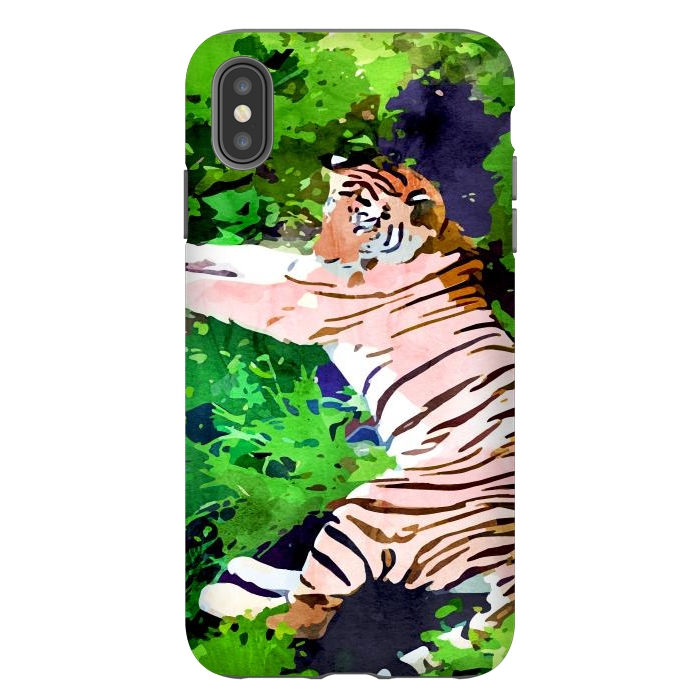iPhone Xs Max StrongFit Blush Tiger by Uma Prabhakar Gokhale