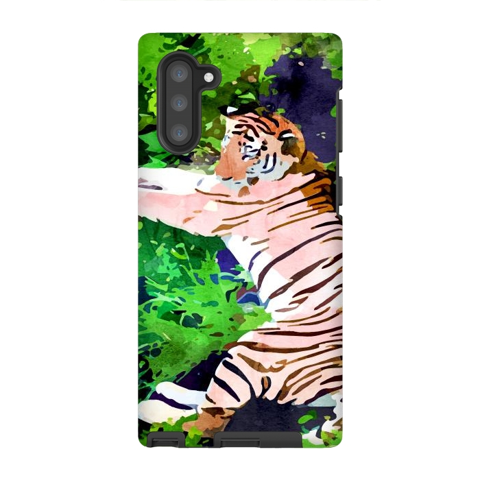 Galaxy Note 10 StrongFit Blush Tiger by Uma Prabhakar Gokhale