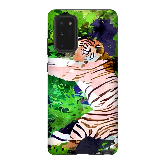 Galaxy Note 20 StrongFit Blush Tiger by Uma Prabhakar Gokhale