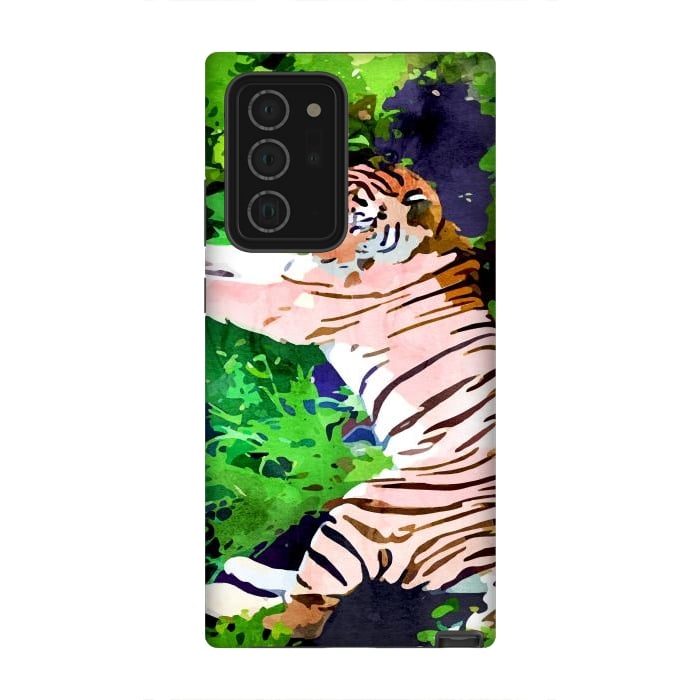 Galaxy Note 20 Ultra StrongFit Blush Tiger by Uma Prabhakar Gokhale
