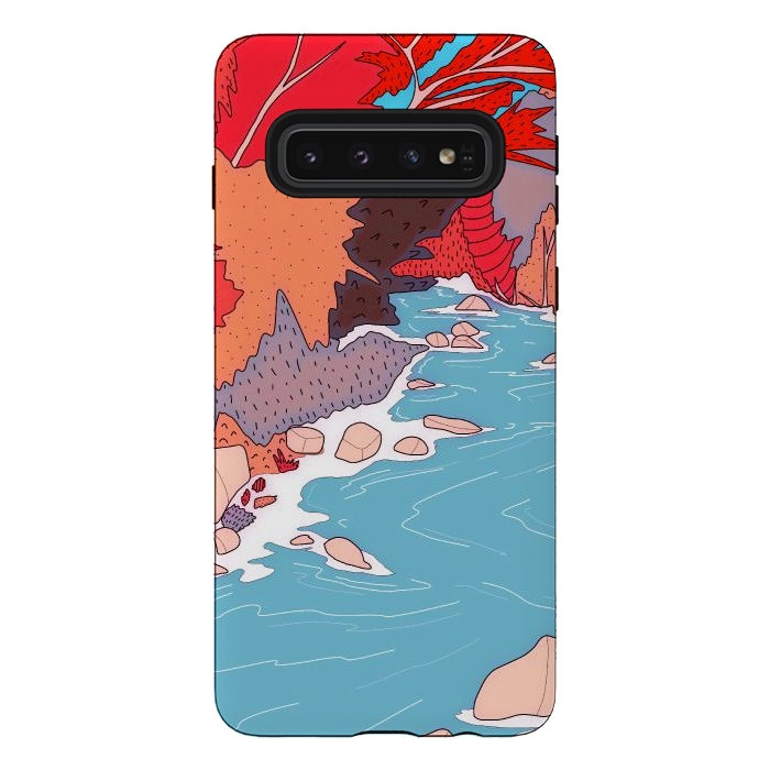 Galaxy S10 StrongFit An autumn river stream by Steve Wade (Swade)